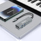 DigitalLife RhythmX Eco Series RX-10G USB-C Hub 10Gbps (2x USB-C + 2x USB-A) USB 3.2 Gen2 Multiport Adapter for Music Producers, MIDI Instruments, and Studio Workflows – Metal Design, OTG Compatible
