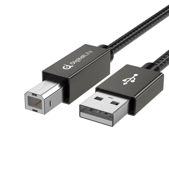 DigitalLife FlexMIDI Vortex USB-A to USB-B MIDI Cable (2m Lead, 2 Pack)