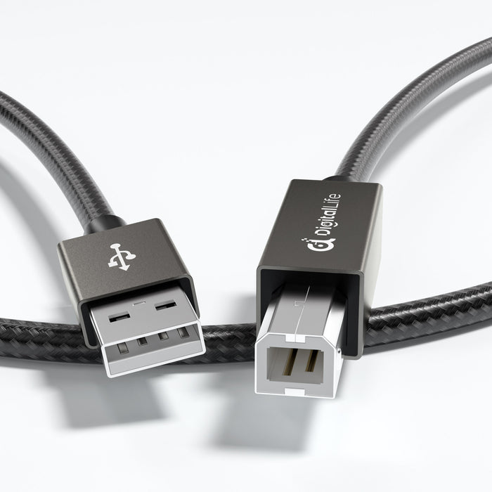 DigitalLife FlexMIDI Vortex USB-A to USB-B MIDI Cable (2m Lead, 2 Pack)