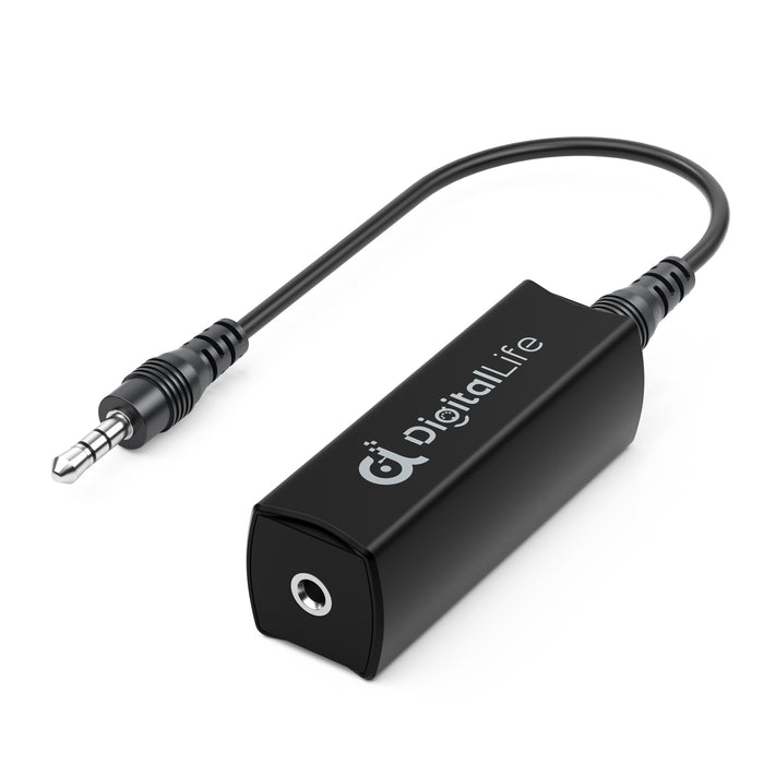 DigitalLife Ground Loop Noise Isolator - 3.5mm TRS Hum Eliminator (GLI-35A)