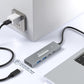 DigitalLife RhythmX Eco Series RX-10G USB-C Hub 10Gbps (2x USB-C + 2x USB-A) USB 3.2 Gen2 Multiport Adapter for Music Producers, MIDI Instruments, and Studio Workflows – Metal Design, OTG Compatible
