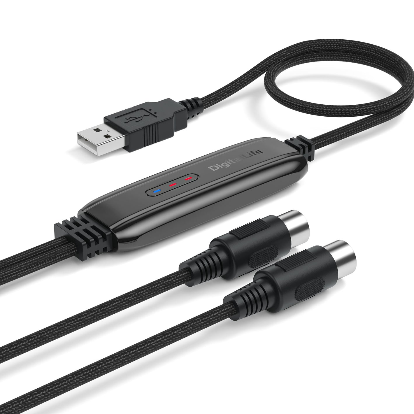 DigitalLife MIDI-A01 | USB MIDI Interface with Indicators