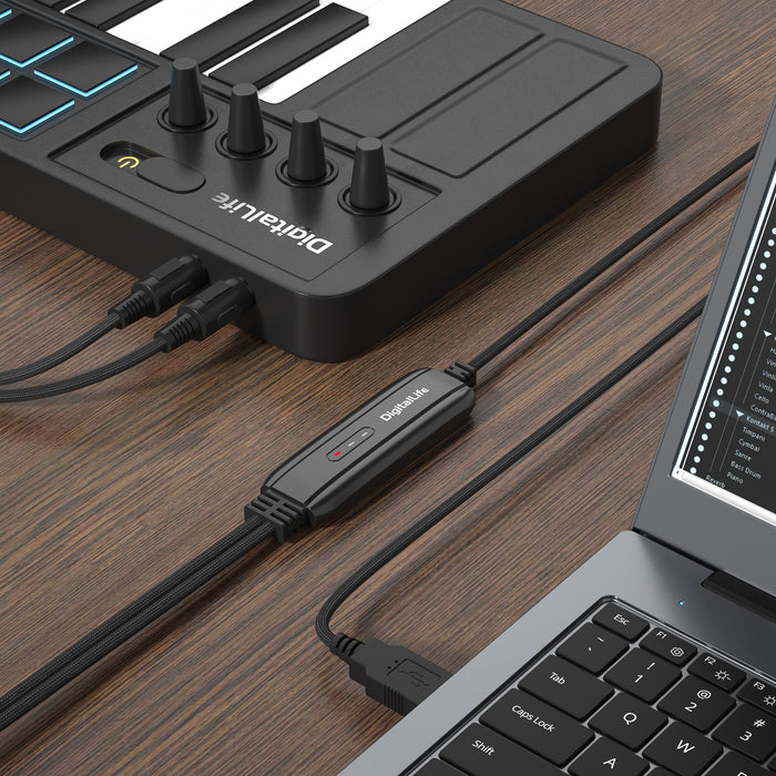 DigitalLife MIDI-A01 | USB MIDI Interface with Indicators