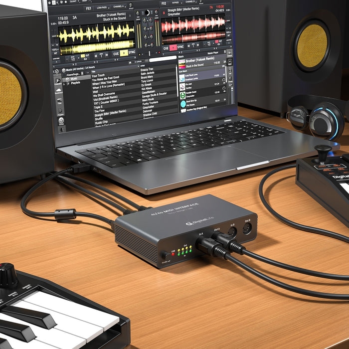 DigitalLife MIDIPHILER-II Multi-Functional 4i/4o MIDI Interface Box
