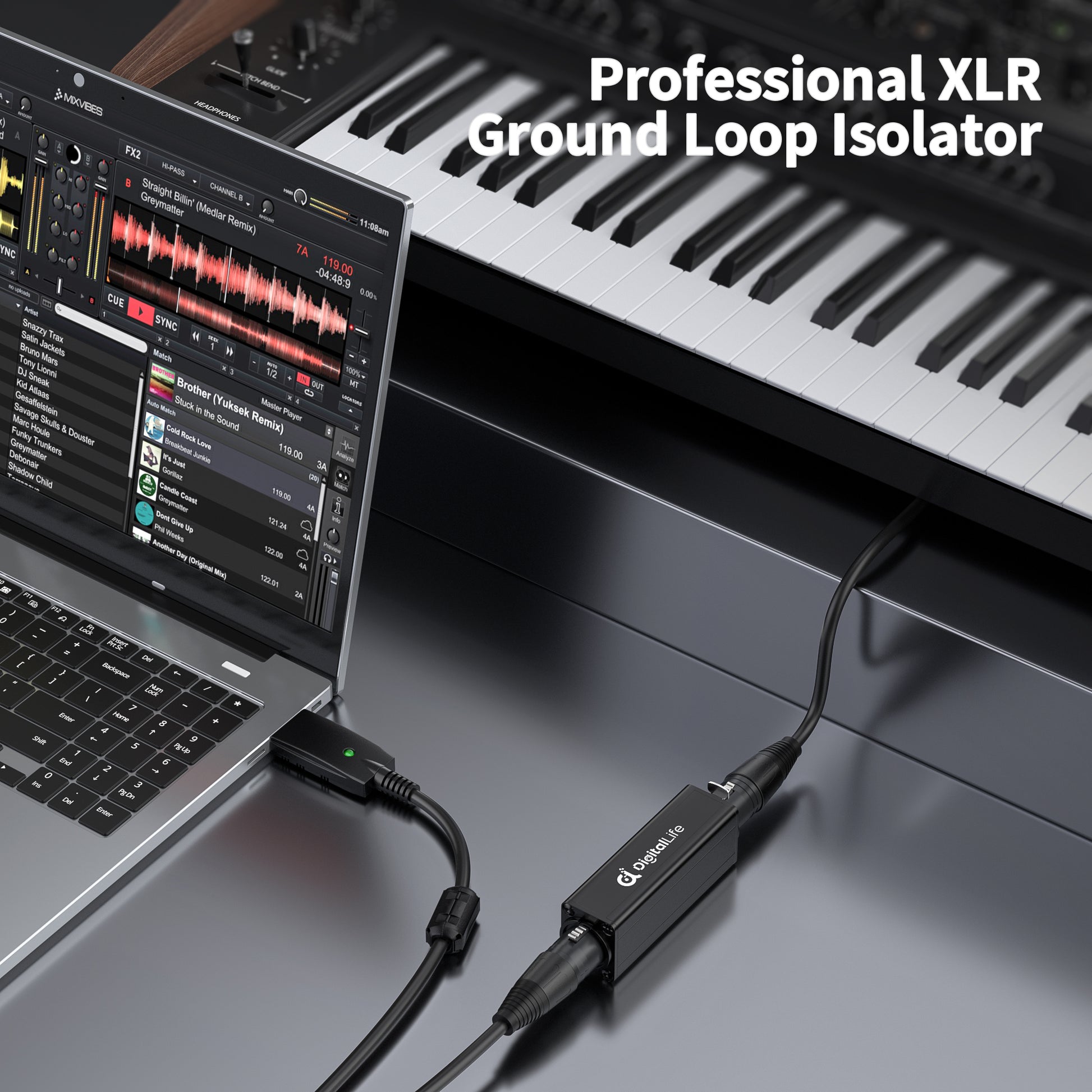 DigitalLife Single Channel XLR Audio Ground Loop Noise Isolator Hum Digitallife single channel xlr audio ground loop noise isolator hum