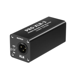 GLI-3XLM | 3-in-1 Ground Loop Hum Isolator, XLR / 6.35mm / 3.5mm Multi-Input Passive Audio Hum Eliminator