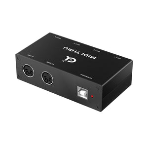 DigitalLife 1-In/5-Out 5-Pin DIN MIDI Thru Box (Thru-5-B, Metal)