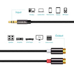 DigitalLife | 3.5mm - R/L RCA Stereo Audio Cable(1.2m, Black)