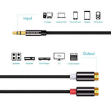 DigitalLife | 3.5mm - R/L RCA Stereo Audio Cable(1.2m, Black)