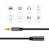 DigitalLife | 3.5mm Stereo Male to Female AUX Audio Cable