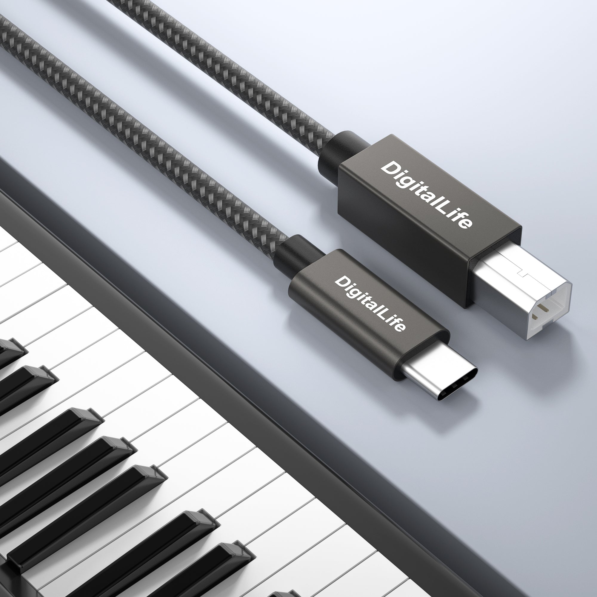 DigitalLife USB Type-C to B MIDI Interface Converter Cable for MIDI Mu