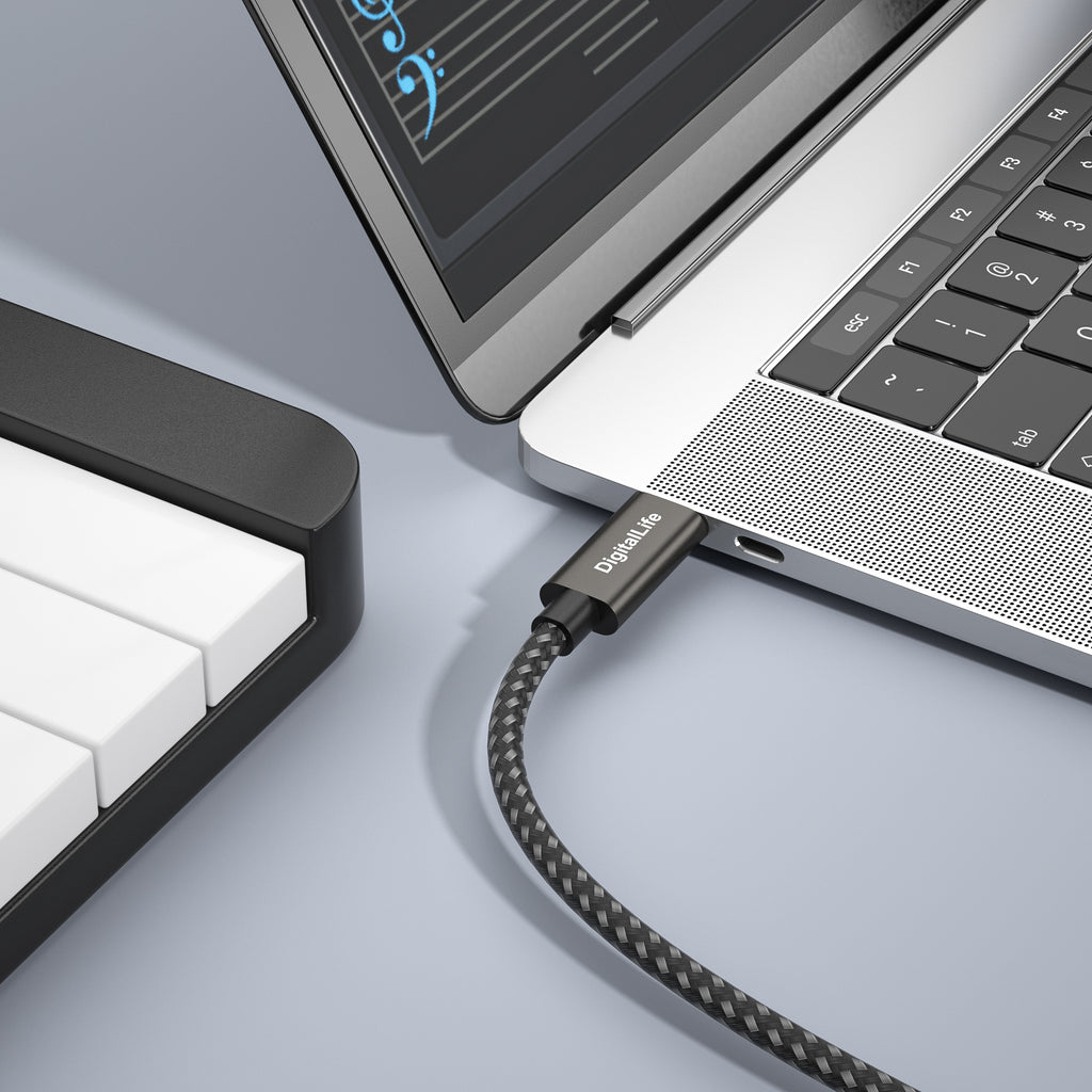 Kunstig fejl Monarch DigitalLife USB Type-C to B MIDI Interface Converter Cable for MIDI Mu