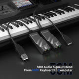 DigitalLife MIDI-EXT100 1-Port MIDI-USB Extender Over CAT5/6 Compatible with Windows 11 / macOS Ventura 13.2.1