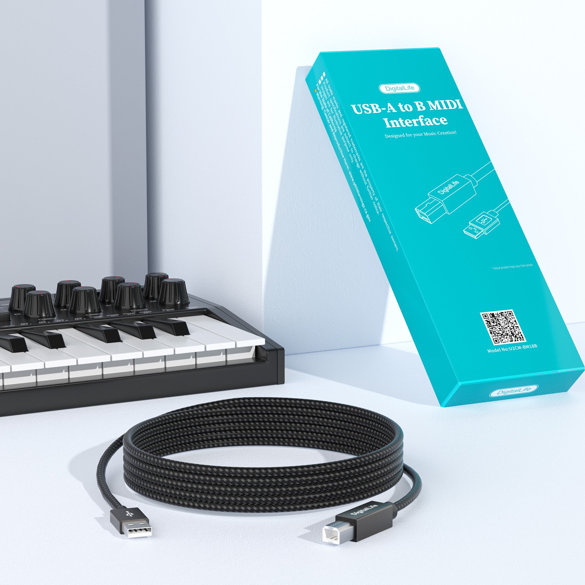 DigitalLife MIDI-C01  USB-C MIDI Interface with Indicators