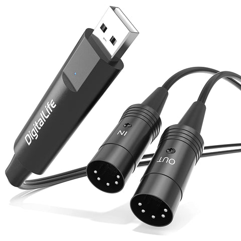 DigitalLife USB Type-A MIDI Interface - Windows 11 (BM1003)