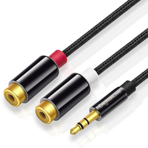 DigitalLife | 3.5mm - R/L RCA Stereo Audio Cable(1.2m, Black)
