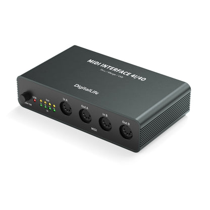 DigitalLife 2i/4o MIDI Merger Interface Box (MIDI Thru, MIDI-USB Modes Included, UMB06)