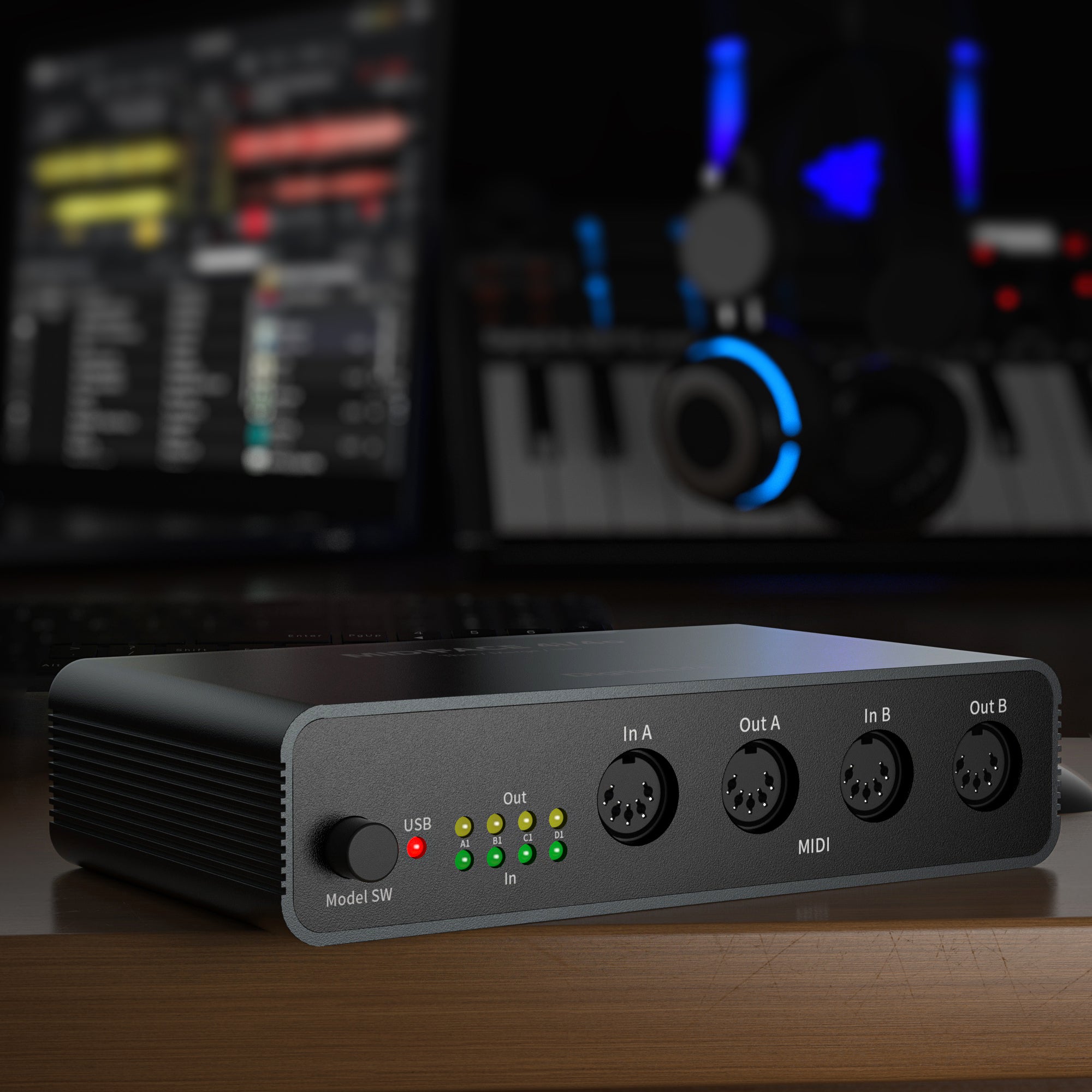 DigitalLife MIDI-C01  USB-C MIDI Interface with Indicators