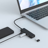DigitalLife 4-Port USB-C Hub - Mini Hub - USB-C to 4x USB-A - USB 2.0